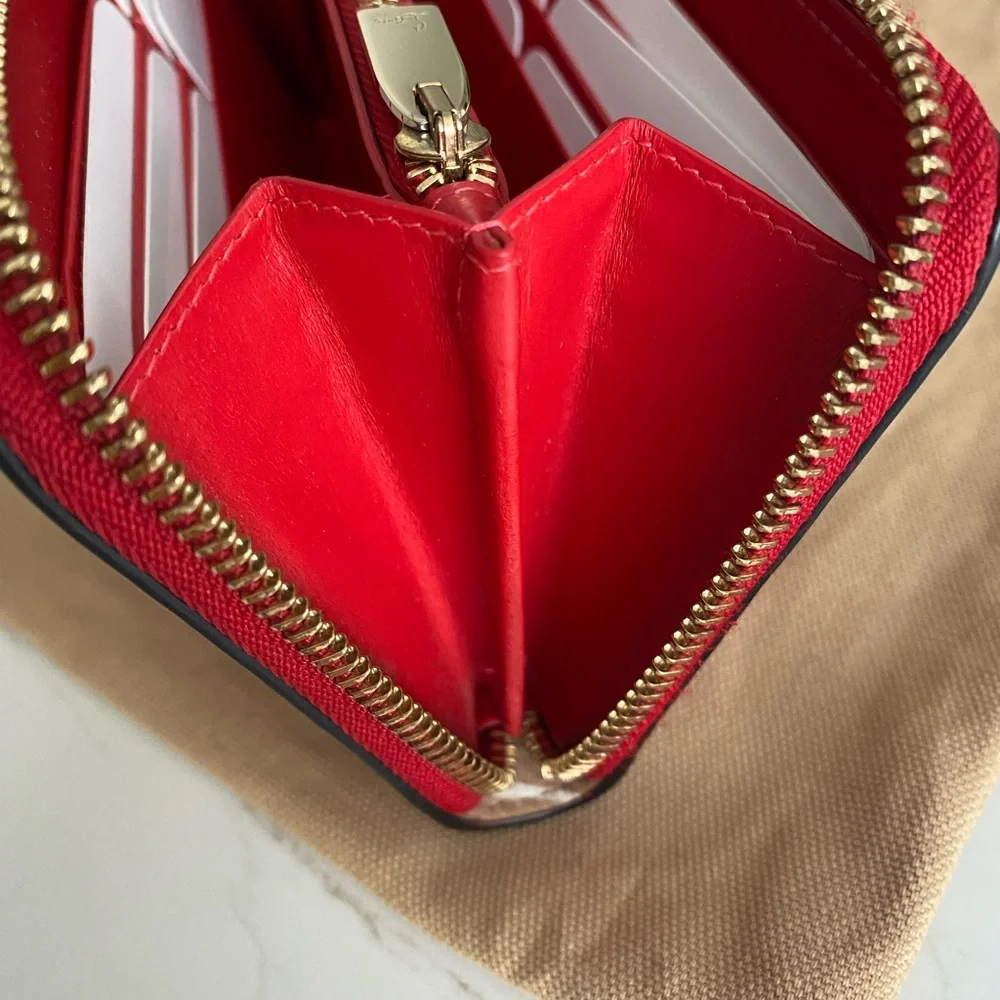 Christian Louboutin Red and Tan Artistic Wallet - Picture 10 of 16